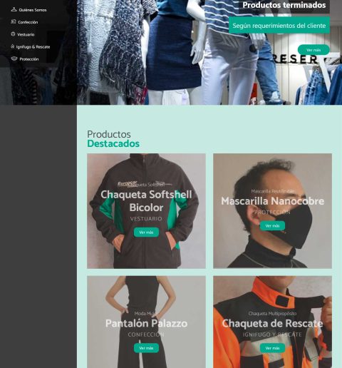 Web Ropa y Vestuario